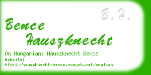 bence hauszknecht business card